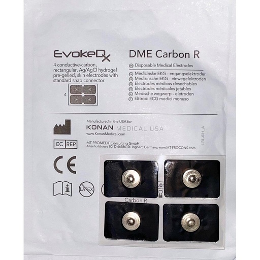 [AC-EV-DME-CARBON-R] [AC-EV-DME-CARBON-R] DME Carbon Rectangular Skin Electrodes (25 pouches per pack)